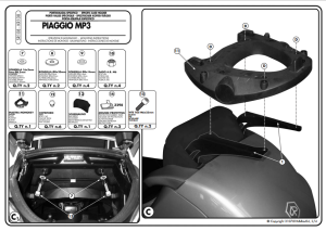 Kappa KR108 Piaggio Mp3  Arka Çanta Demiri