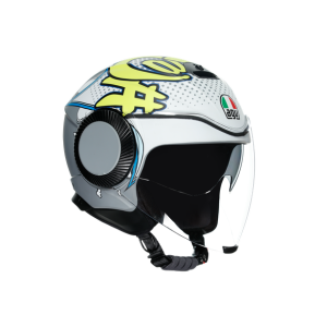 AGV Orbyt Kask Multi Vibes Mat Gri Sarı