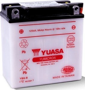 Yuasa Akü YU-YB9-B (DC) 12V 9A Kuru Şarjlı