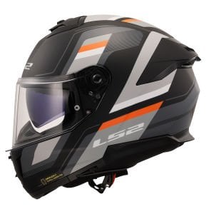 Ls2 Stream 2 Kask Vintage Mat Siyah Gri Beyaz Kırmızı