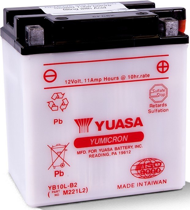 Yuasa Akü YU-YB10L-B2 (DC) 12V 11A Kuru Şarjlı