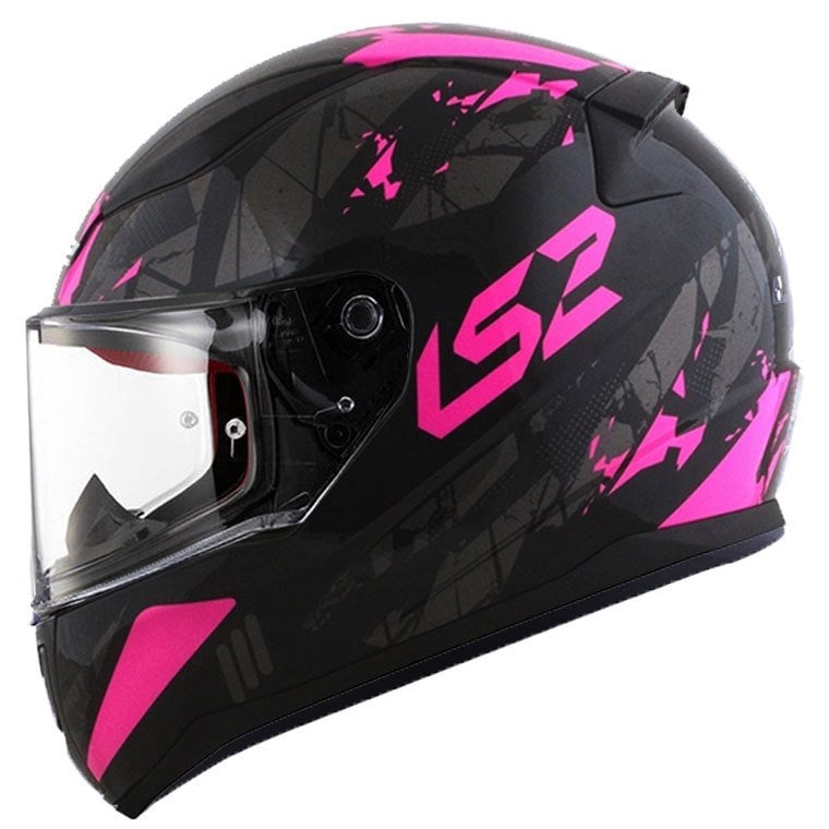 LS2 Rapid Palimnesis Kask Mat Siyah Pembe