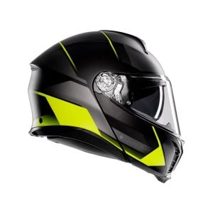 AGV TourModular Kask Perception Mat Siyah Fluo Sarı