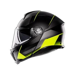 AGV TourModular Kask Perception Mat Siyah Fluo Sarı