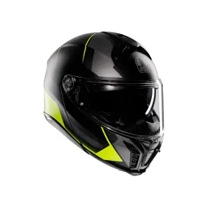 AGV TourModular Çene Açılır Kask Perception Mat Siyah Fluo Sarı