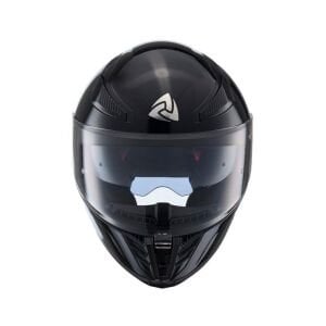 Nukrohelmet YM-853 Güneş Vizörlü Kapalı Kask Parlak Siyah