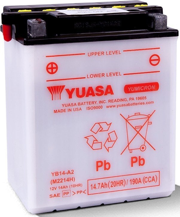 Yuasa Akü YU-YB14-A2 (DC) 12V 14A Kuru Şarjlı