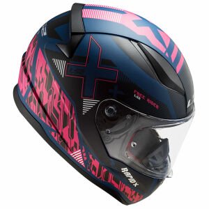 LS2 Rapid Xtreet Mat Mavi Mor Kask