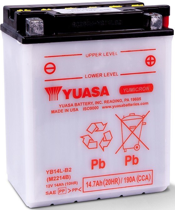 Yuasa Akü YU-YB14L-B2 (DC) 12V 14A Kuru Şarjlı