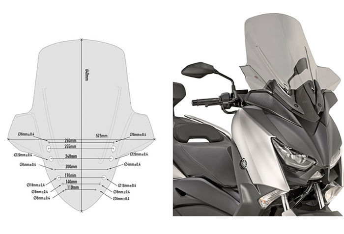 Givi D2138S Yamaha X-Max 300 Ön Cam