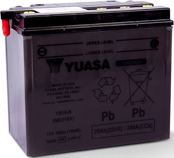 Yuasa Akü YU-YB16-B (DC) 12V 19A Kuru Şarjlı