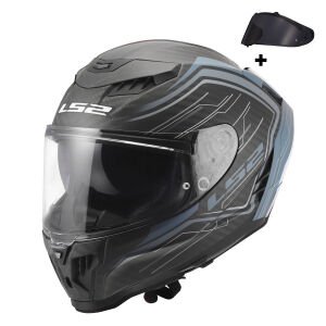 LS2 Dragon Karbon Subıc Mat Mavi Petrol Kask
