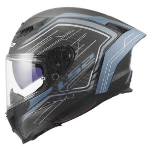 LS2 Dragon Karbon Subıc Mat Mavi Petrol Kask