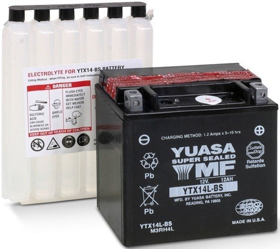 Yuasa Akü YU-YTX14L-BS (CP) 12V 12A Asit Paketli