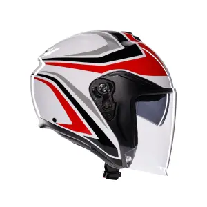 AGV Irides Tolosa Açık Kask Siyah Gri Kırmızı Açık
