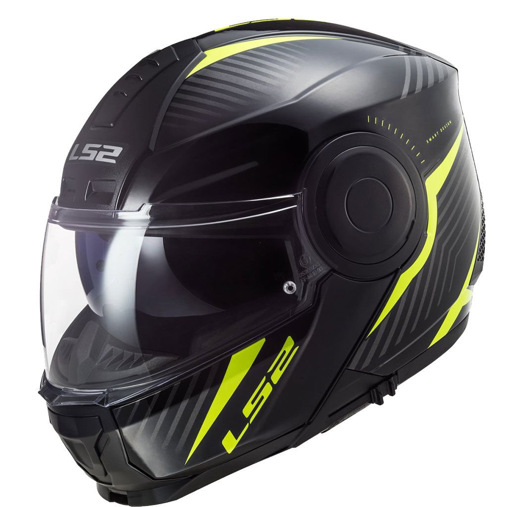 Ls2 Scope Skid Kask Siyah Neon Sarı