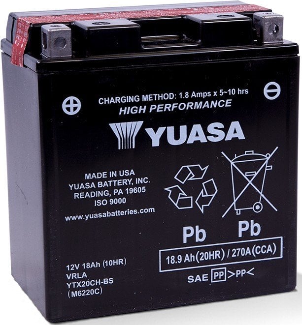 Yuasa Akü YU-YTX20CH-BS (CP) 12V 18A Asit Paketli
