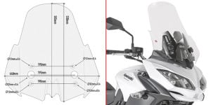Givi D4122ST Kawasaki Versys 650 Ön Cam