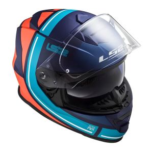 LS2 Storm 2 Kask Slant Mat Mavi-Turuncu