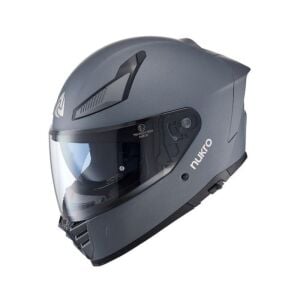 Nukrohelmet YM-853 Güneş Vizörlü Kapalı Kask Mat Gümüş