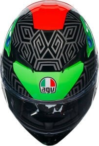 Agv K3 Kask Kamaleon Siyah Kırmızı Yeşil