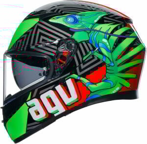 Agv K3 Kask Kamaleon Siyah Kırmızı Yeşil