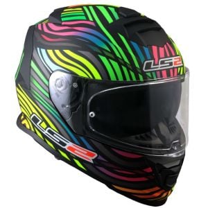 LS2 Storm 2 Kask Power Mat Siyah-Gökkuşağı