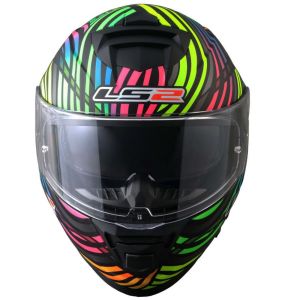 LS2 Storm 2 Kask Power Mat Siyah-Gökkuşağı
