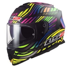 LS2 Storm 2 Kask Power Mat Siyah-Gökkuşağı