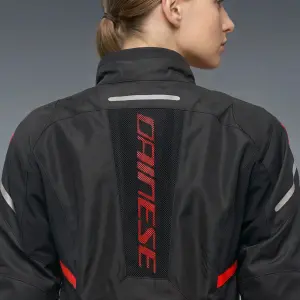 Dainese Tempest 4 D-Dry Kadın Mont Siyah Kırmızı