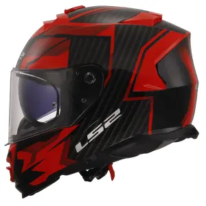 LS2 Storm 2 Kapalı Kask Tracker Siyah Kırmızı