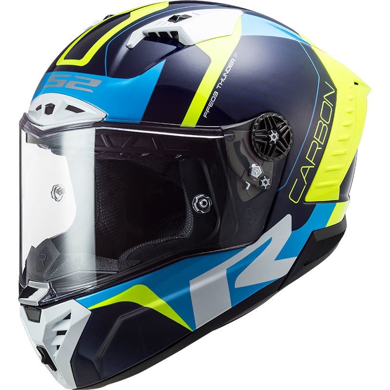 Ls2 Thunder Racing 1 Kask Mavi Sarı