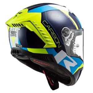Ls2 Thunder Racing 1 Kask Mavi Sarı