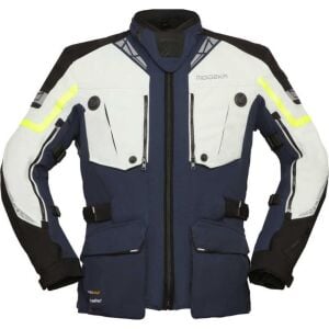 Modeka Panamericana II Waterproof Ceket Mavi Açık Gri
