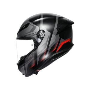 AGV K6 S Kask Karve Mat Siyah Gri Kırmızı