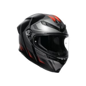 AGV K6 S Kask Karve Mat Siyah Gri Kırmızı