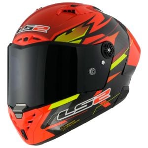 LS2 Thunder Karbon GP Aero Fire Kırmızı-Siyah Kask
