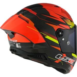 LS2 Thunder Karbon GP Aero Fire Kırmızı-Siyah Kask