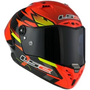 LS2 Thunder Karbon GP Aero Fire Kırmızı-Siyah Kask