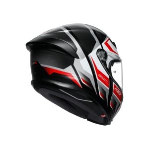 AGV K6 S Kask Karve Mat Siyah Beyaz Kırmızı
