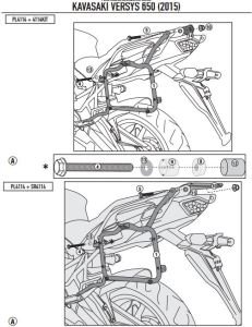 Kappa KL4114 Kawasaki Versys 650 Yan Çanta Demiri