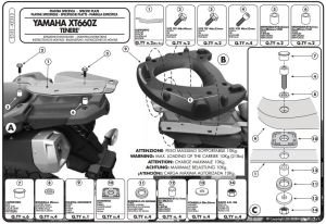 Givi E333 Yamaha XT 660Z Tenere (08-16) Arka Çanta Demiri