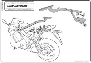 Givi 4100FZ Kawasaki Z 1000 Sx Arka Çanta Demiri