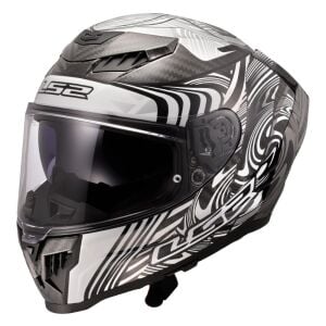 LS2 Dragon Karbon Enthum Siyah Kask