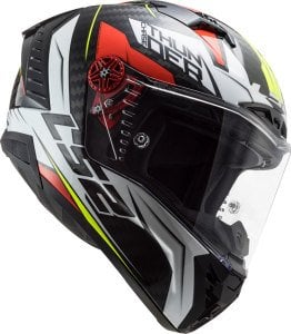 Ls2 Thunder Chase Kask Beyaz Kırmızı