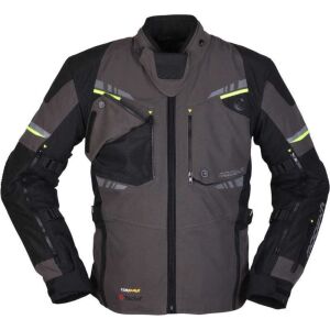 Modeka Taran Waterproof Ceket Siyah Koyu Gri