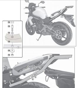 Givi 4104FZ Kawasaki Er6N / Er6F 650 Arka Çanta Demiri