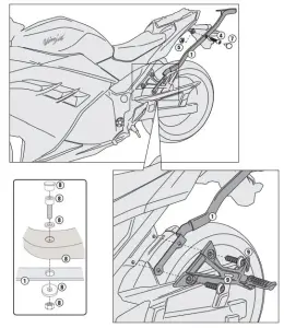 Givi 4108FZ Kawasaki Ninja 300 (13-14) Arka Çanta Demiri