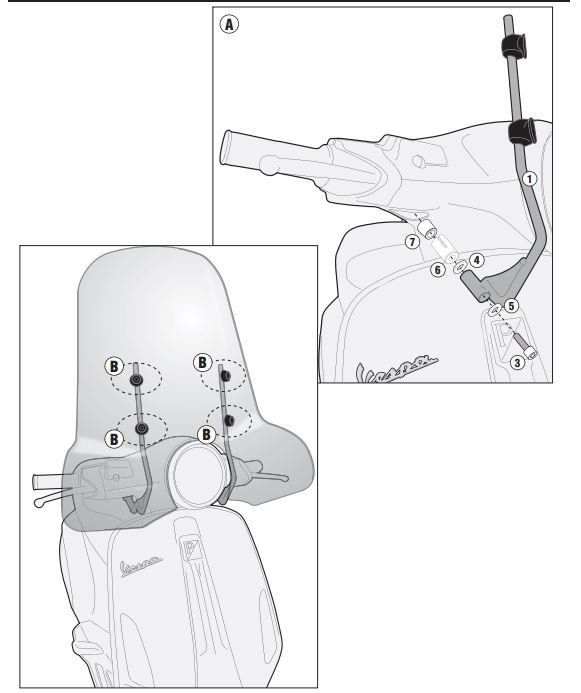 Givi 5610A Piaggio Vespa Sprint 50-125 Ön Cam