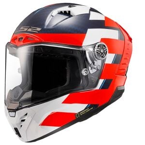 Ls2 Thunder Karbon Kask Alliance Kırmızı-Mavi-Beyaz